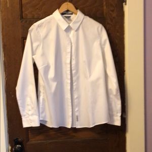 White Oxford shirt.